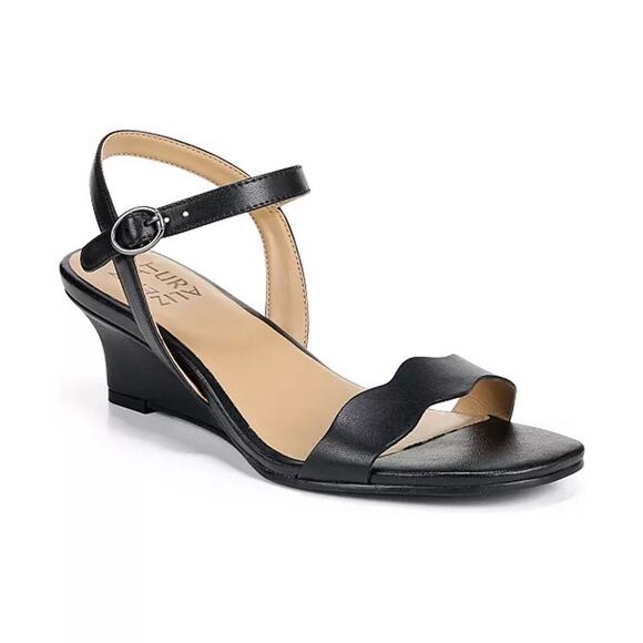 MSRP $99 NIB Naturalizer Lacey Ankle Strap Wedge Sandals Size 7.5  SAME DAY SHIP - Picture 1 of 7